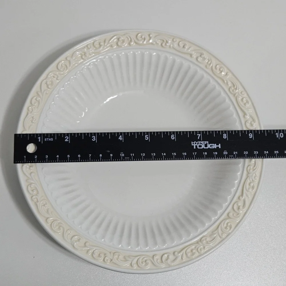 Lenox Butlers Pantry Pasta 4 Bowls Discontinued Ivory Stoneware Rimmed Soup Y2K